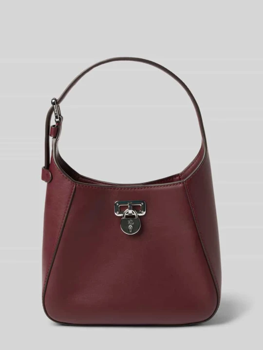 Zdjęcie produktu Torebka ze skóry bydlęcej z rączką Lauren Ralph Lauren Bordowy
