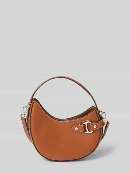 Zdjęcie produktu Torebka ze skóry bydlęcej z uchwytem i paskiem na ramię Lauren Ralph Lauren Koniakowy
