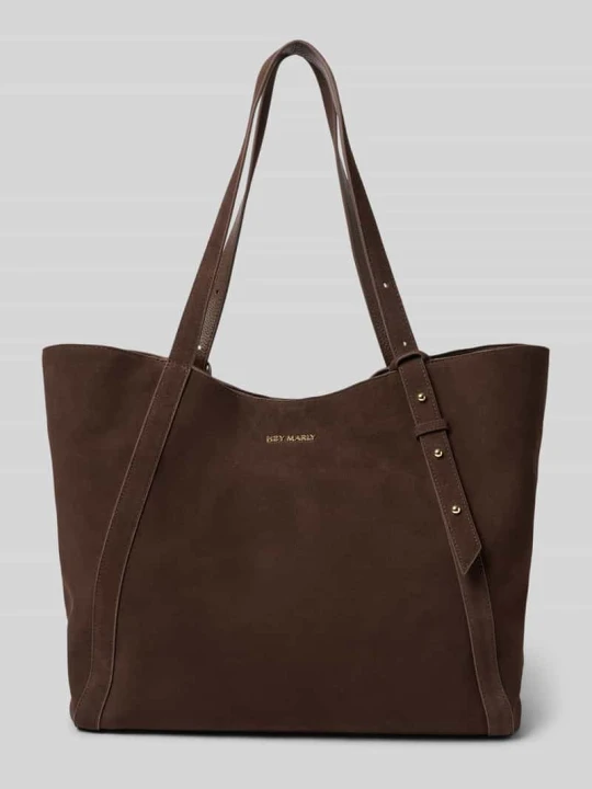 Zdjęcie produktu Torebka ze skóry cielęcej z detalem z logo model 'Pretty Wonder' Hey Marly Ciemnobrązowy