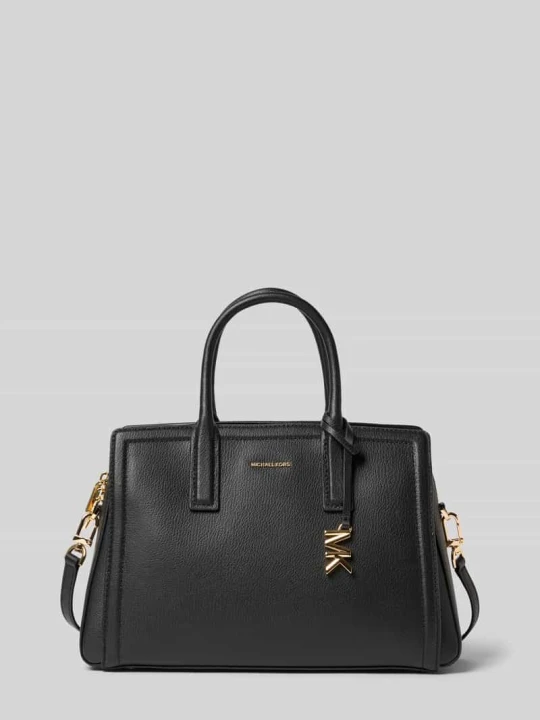 Zdjęcie produktu Torebka ze skóry z aplikacją z metką model 'LAILA' Michael Kors Czarny