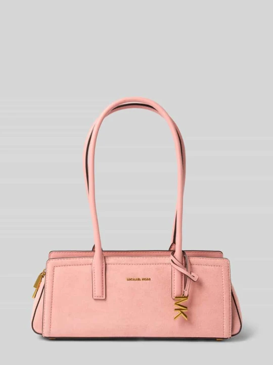 Zdjęcie produktu Torebka ze skóry z aplikacją z metką model 'LAILA' Michael Kors Różowawy