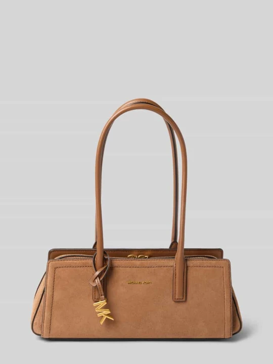 Zdjęcie produktu Torebka ze skóry z aplikacją z metką model 'LAILA' Michael Kors Średniobrązowy
