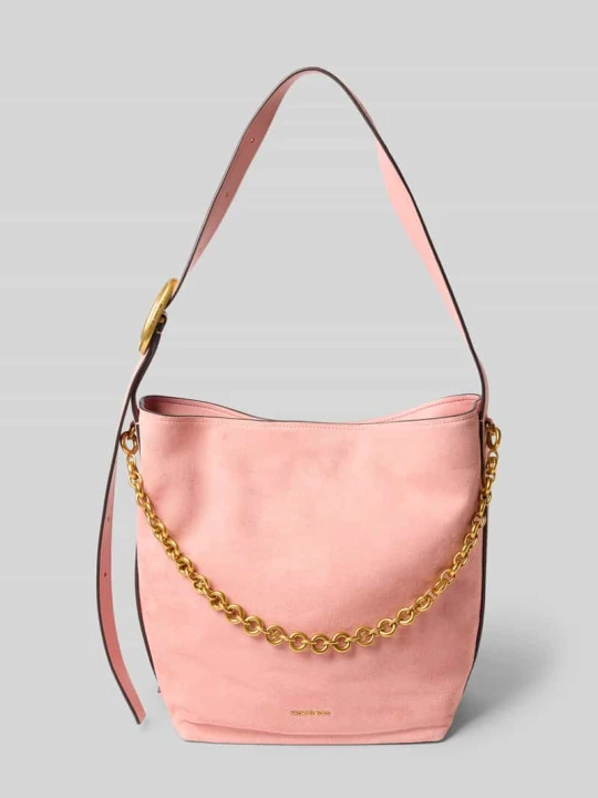 Zdjęcie produktu Torebka ze skóry z aplikacją z metką model 'NOLITA' Michael Kors Różowawy