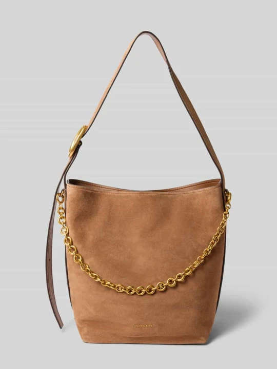 Zdjęcie produktu Torebka ze skóry z aplikacją z metką model 'NOLITA' Michael Kors Średniobrązowy