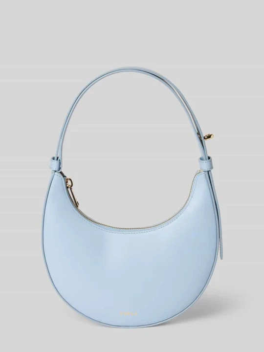Zdjęcie produktu torebka ze skóry z detal z logo model 'DELIZIA MINI' Furla Jasnoniebieski