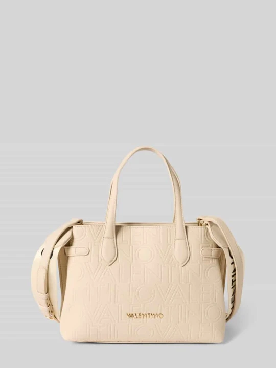 Zdjęcie produktu Torebka ze wzorem z logo model ‘PANSY’ VALENTINO BAGS Écru
