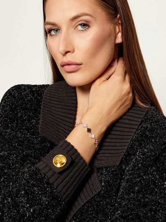 Zdjęcie produktu TORY BURCH Bransoletka Clover złoty