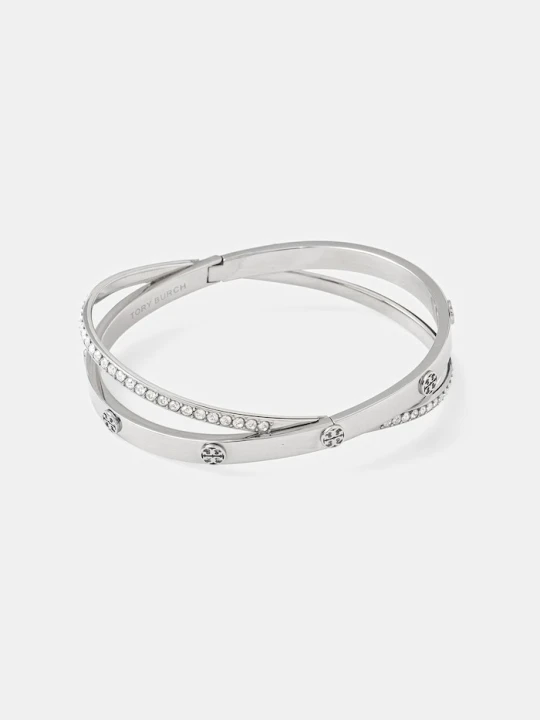 Zdjęcie produktu Tory Burch bransoletka damska z kryształem Icon srebrny