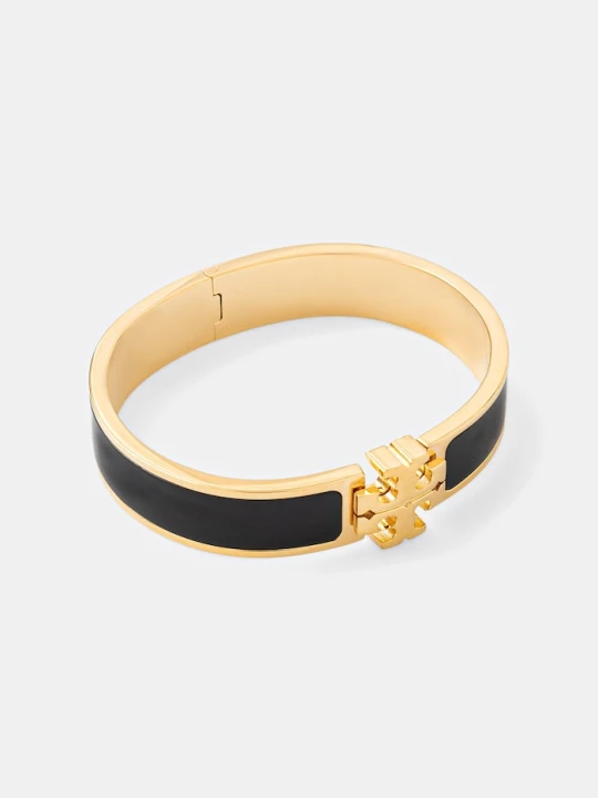 Zdjęcie produktu Tory Burch bransoletka damska ze stali nierdzewnej Kira Enamel czarny