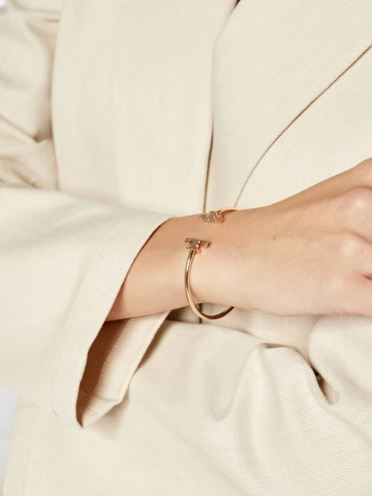 Zdjęcie produktu TORY BURCH Bransoletka Eleanor Flex Cuff złoty