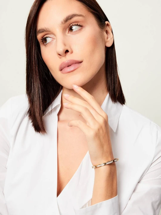 Zdjęcie produktu TORY BURCH Bransoletka Miller Pave Cuff złoty