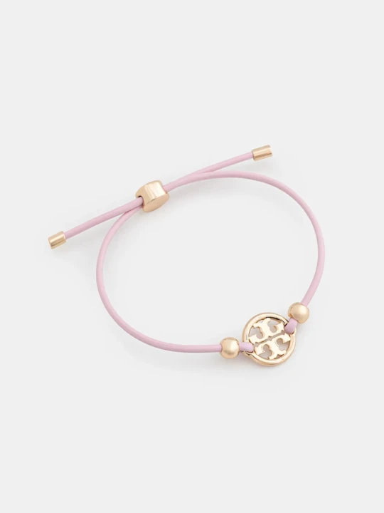 Zdjęcie produktu Tory Burch bransoletka skórzana Miller Slider różowy