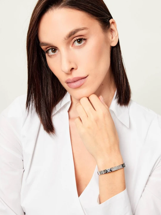 Zdjęcie produktu TORY BURCH Bransoletka T Monogram Pave srebrny