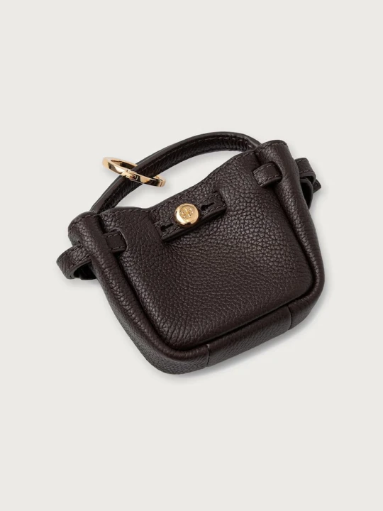 Zdjęcie produktu Tory Burch brelok damski skórzany Romy brązowy