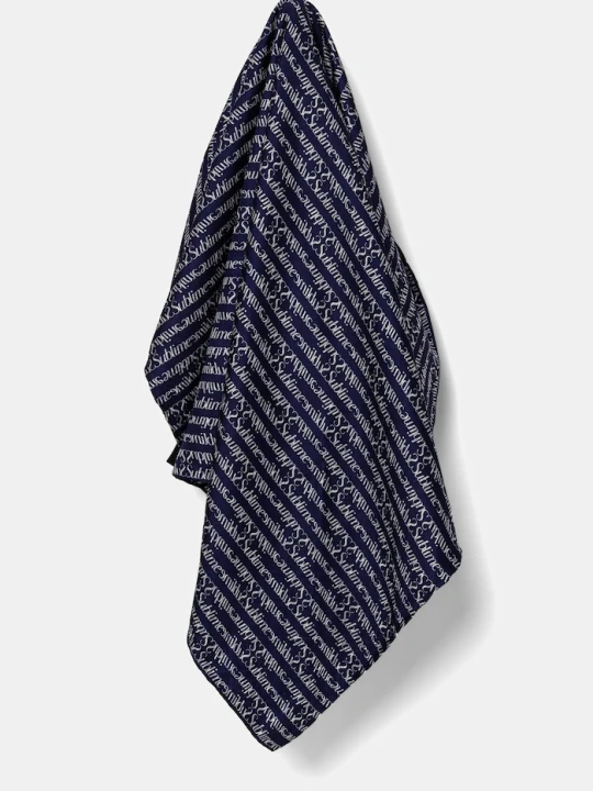 Zdjęcie produktu Tory Burch chusta jedwabna T Monogram niebieski