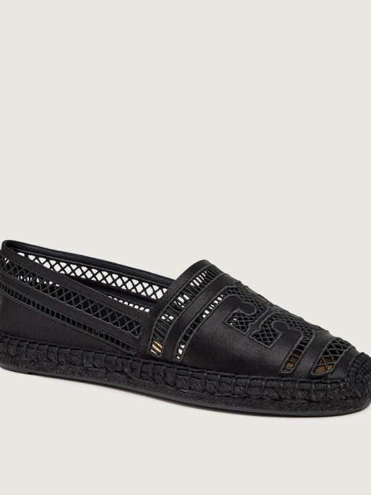 Zdjęcie produktu TORY BURCH Espadryle Open Weave | z dodatkiem skóry czarny