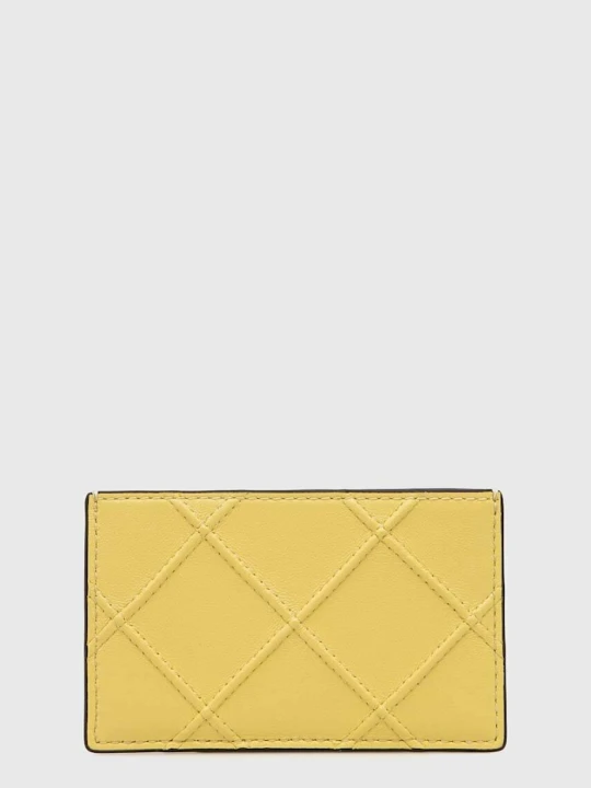 Zdjęcie produktu Tory Burch etui na karty skórzane żółty
