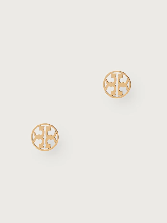 Zdjęcie produktu Tory Burch kolczyki damskie pozłacane z masy perłowej Icon złoty