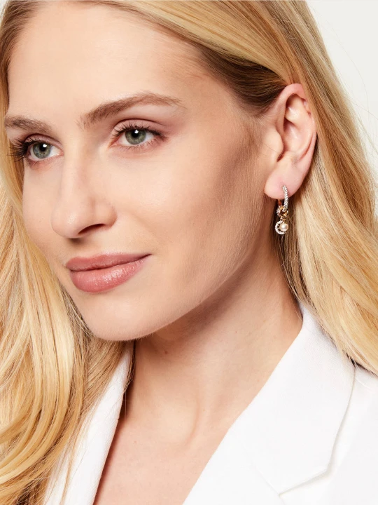 Zdjęcie produktu TORY BURCH Kolczyki Icon Pave złoty