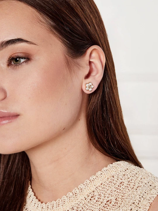 Zdjęcie produktu TORY BURCH Kolczyki Kira Flower złoty