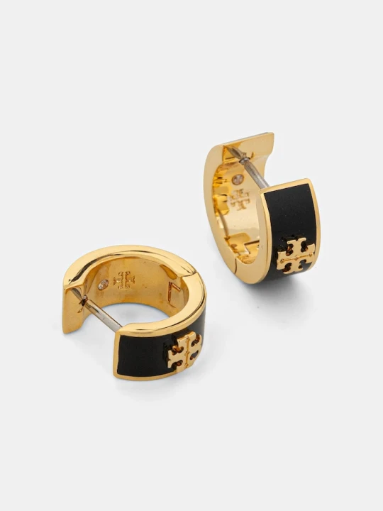 Zdjęcie produktu Tory Burch kolczyki Kira Huggie czarny