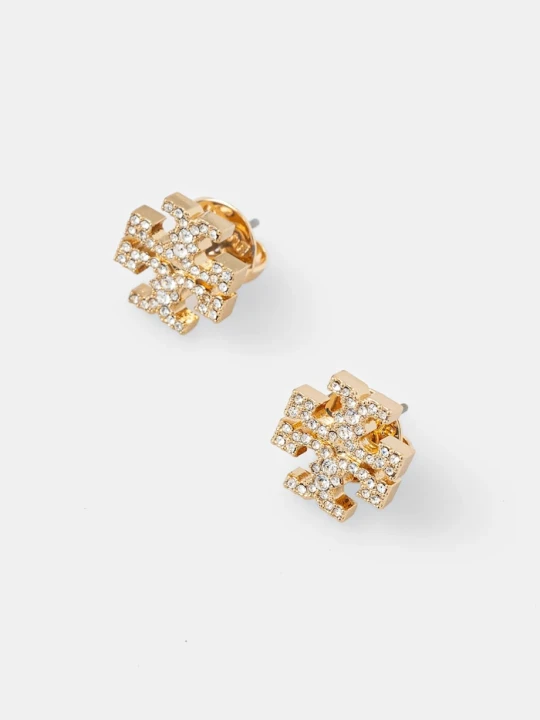Zdjęcie produktu Tory Burch kolczyki Kira Pave Stud złoty