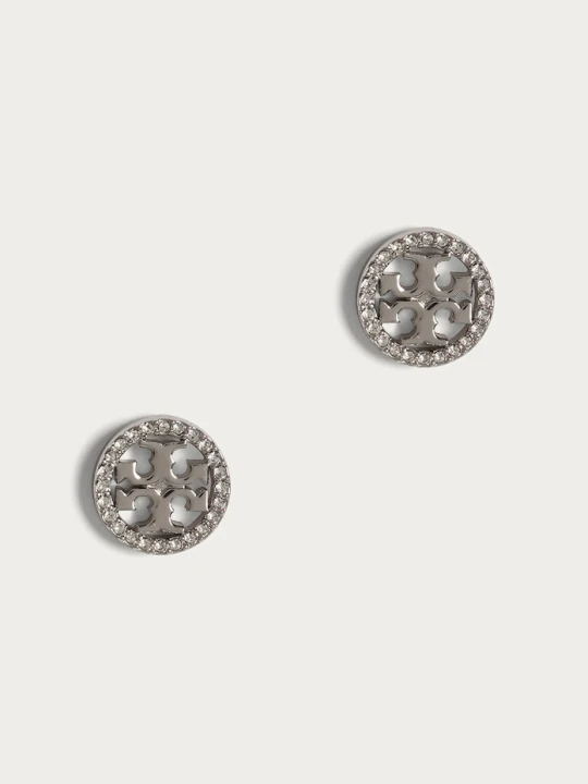 Zdjęcie produktu Tory Burch - Kolczyki MILLER PAVE STUD srebrny