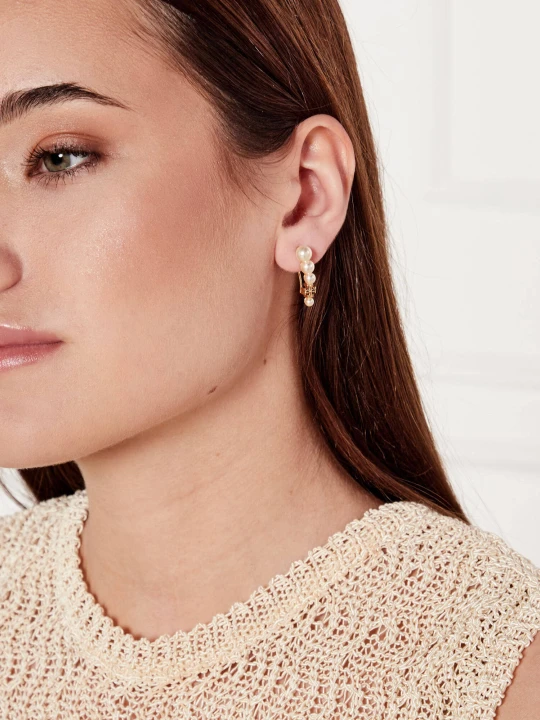 Zdjęcie produktu TORY BURCH Kolczyki Pearl złoty
