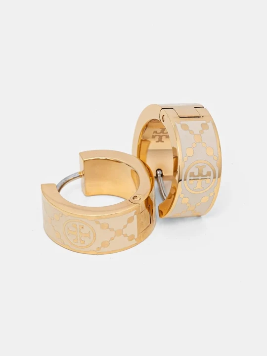 Zdjęcie produktu Tory Burch kolczyki Small T Monogram złoty