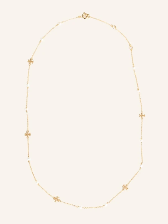 Zdjęcie produktu Tory Burch Łańcuszek Kira Pearl gold