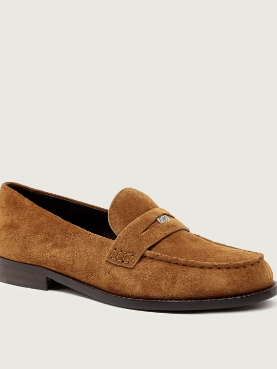 Zdjęcie produktu TORY BURCH Loafersy PENNY | zamsz brązowy
