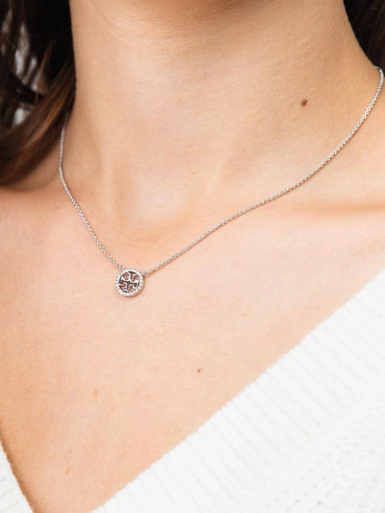 Zdjęcie produktu TORY BURCH Naszyjnik CRYSTAL srebrny