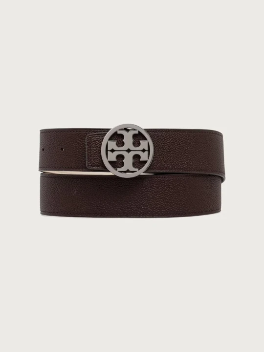 Zdjęcie produktu Tory Burch pasek damski skórzany Miller brązowy