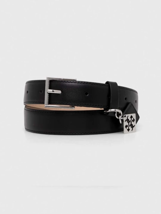 Zdjęcie produktu Tory Burch pasek skórzany 1" Swing czarny