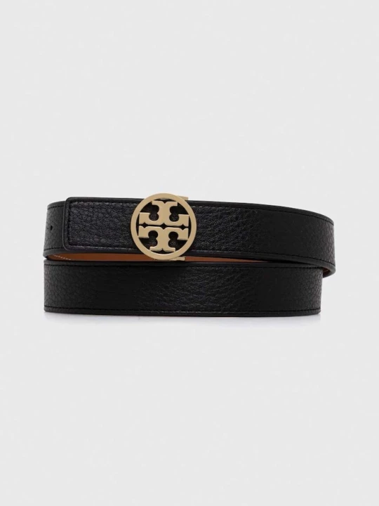 Zdjęcie produktu Tory Burch pasek skórzany dwustronny 1" Miller Reversible czarny