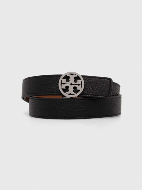 Zdjęcie produktu Tory Burch pasek dwustronny damski skórzany czarny