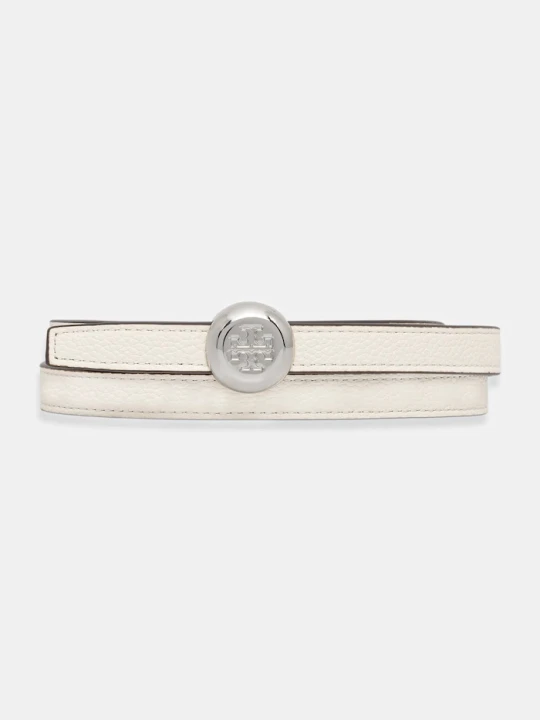Zdjęcie produktu Tory Burch pasek skórzany Romy Reversible biały