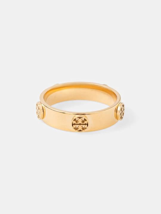 Zdjęcie produktu Tory Burch pierścionek damski ze stali nierdzewnej Icon złoty