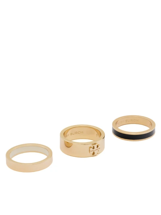 Zdjęcie produktu Tory Burch Pierścionek Enamel Ring Set 184445 Czarny