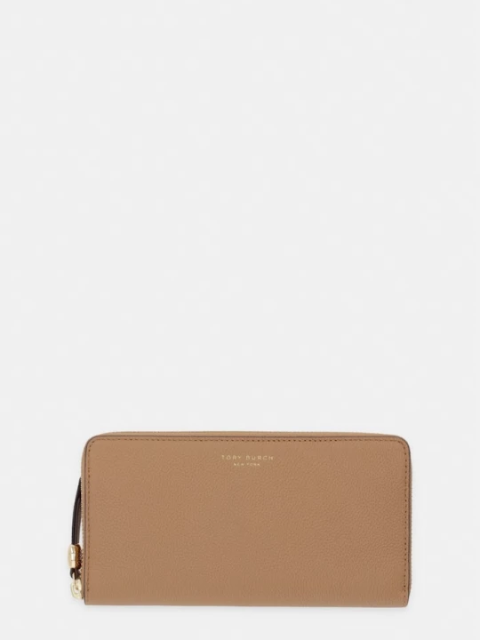 Zdjęcie produktu Tory Burch portfel damski skórzany Romy beżowy