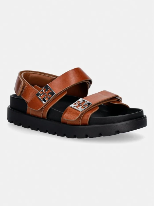 Zdjęcie produktu Tory Burch sandały damskie skórzane Mellow Sport Sandal brązowy