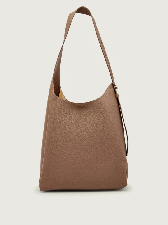 Zdjęcie produktu TORY BURCH Skórzana hobo Romy beżowy