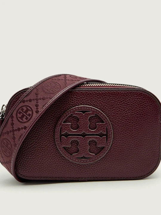 Zdjęcie produktu TORY BURCH Skórzana listonoszka Miller Mini bordowy