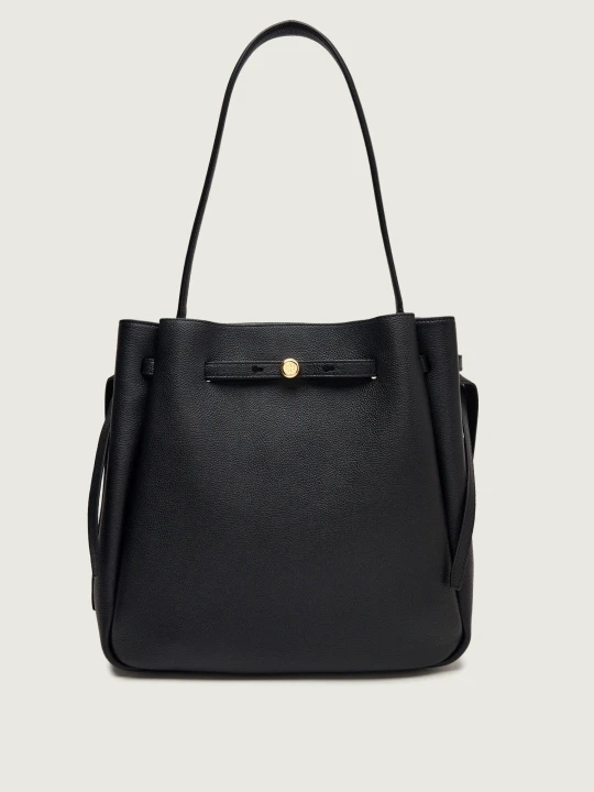 Zdjęcie produktu TORY BURCH Skórzana shopperka Romy czarny