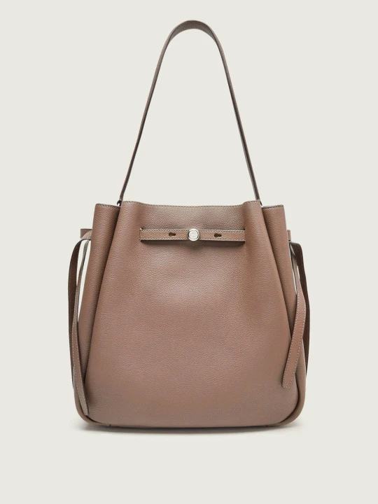 Zdjęcie produktu TORY BURCH Skórzana shopperka Romy brązowy