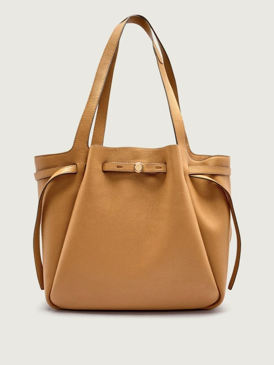 Zdjęcie produktu TORY BURCH Skórzana shopperka Romy Large beżowy
