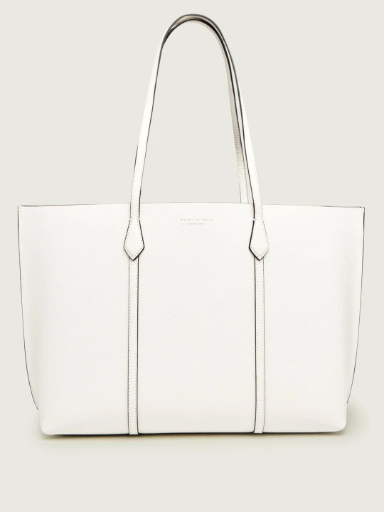Zdjęcie produktu TORY BURCH Skórzana shopperka + saszetka Perry biały
