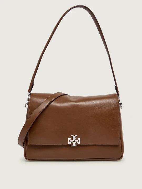 Zdjęcie produktu TORY BURCH Skórzana torebka na ramię Charlie brązowy