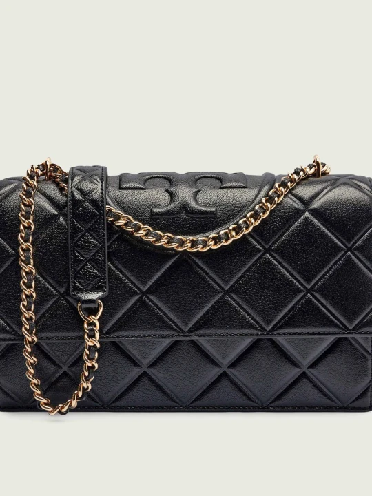 Zdjęcie produktu TORY BURCH Skórzana torebka na ramię Fleming czarny