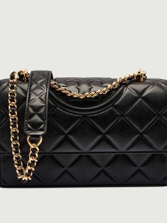 Zdjęcie produktu TORY BURCH Skórzana torebka na ramię Fleming czarny